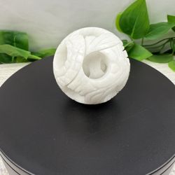 Crystal White Jade Ball in Ball