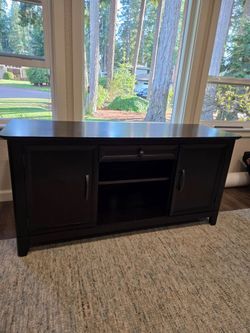 Wood TV Stand Dark Espreso