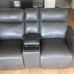 Dual Reclining  Leather Couch