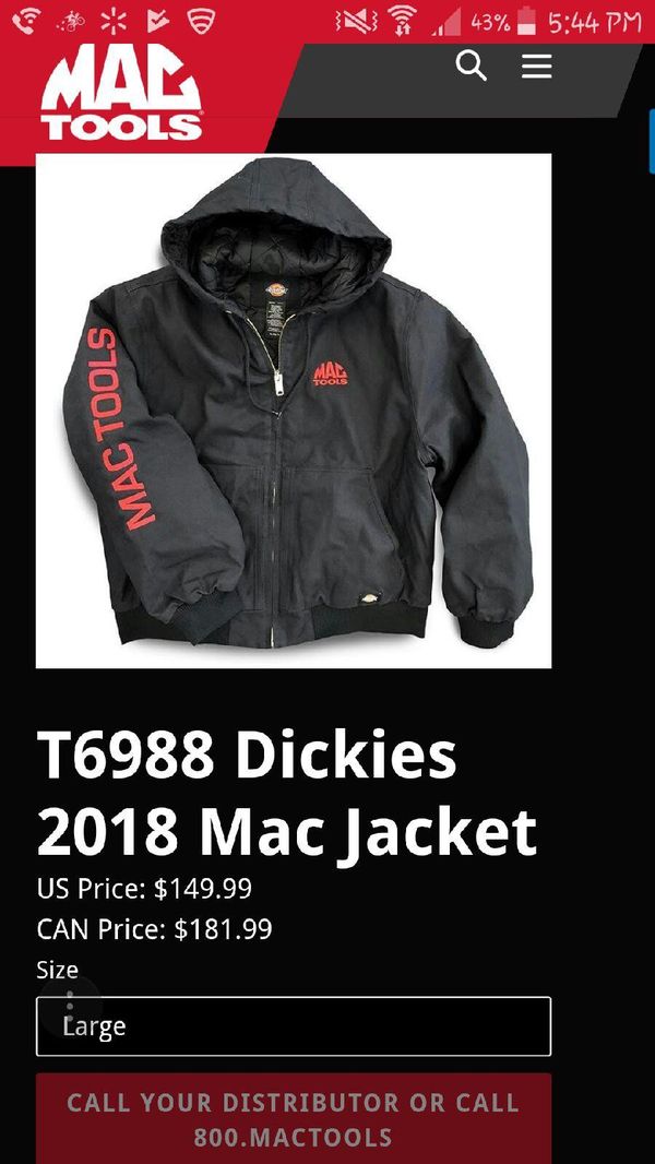mac tools dickies jacket