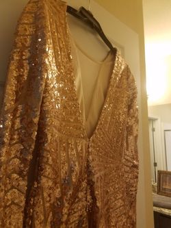 Gold Sequin Party Dress