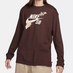 Nike SB Loose Fit City of Love Long Sleeve Tee Men’s Sz Medium New! Brown 