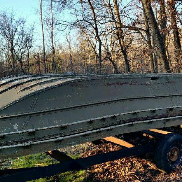 Aluminum  Bailey bridge boat with Trailer 