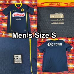 Club America 2008/2009 Away ORIGINAL Nike RARE Soccer Blue Jersey Men’s Small