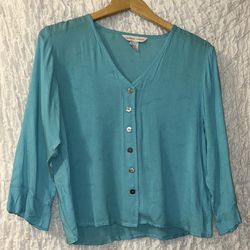 Nomadic Trader: Lightweight/Sheer Top, 3/4 Length Sleeves, Size: Medium 