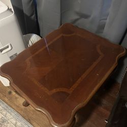 Set of Two Solid Wood End Tables 
