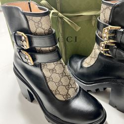 Gucci Women’s Leather Boots – Size 38 Authentic 