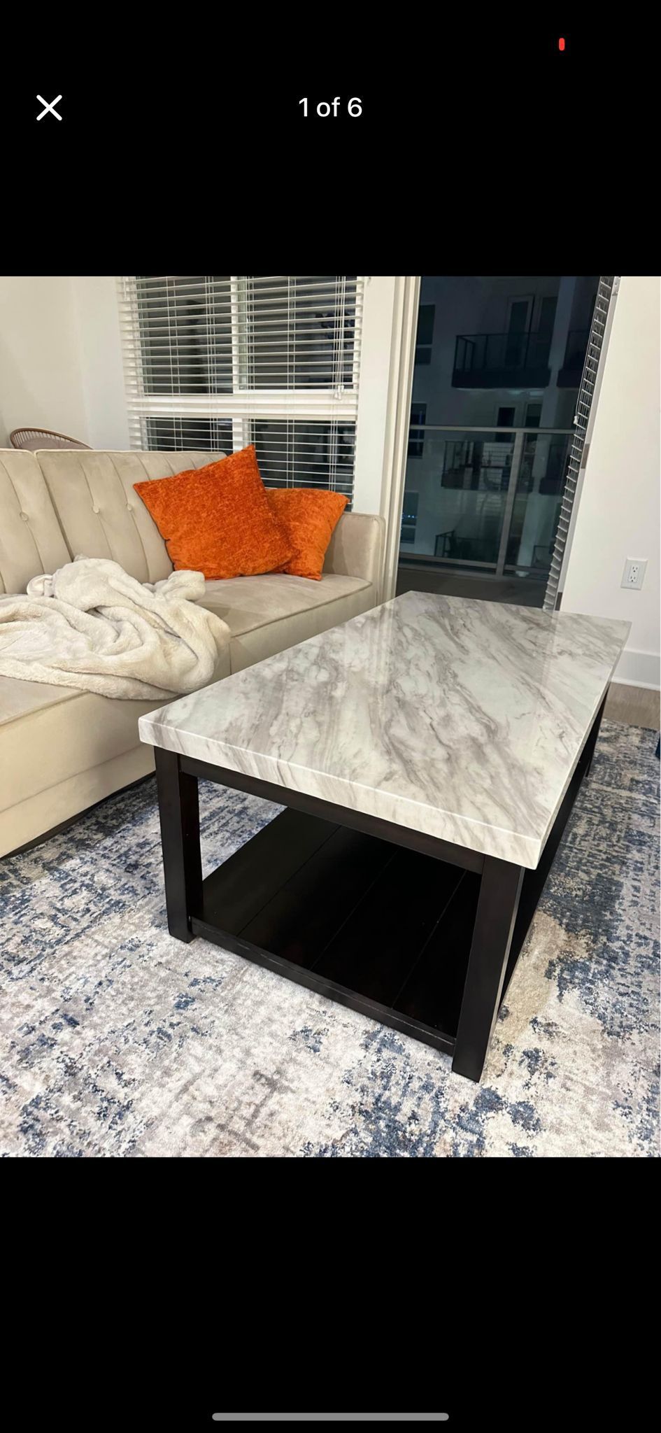 Marble coffee table