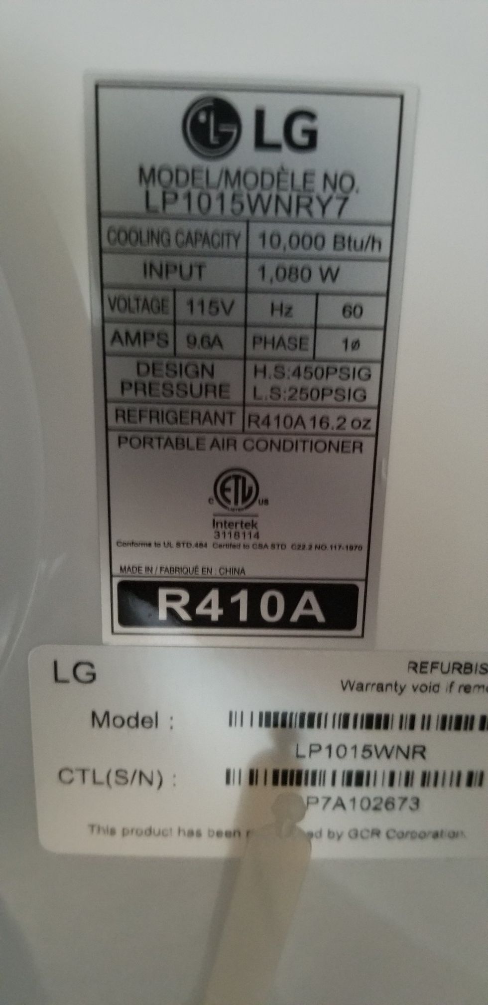 Lg 10k btu air conditioner