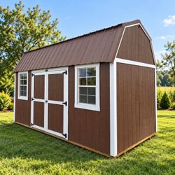 Just Arrived at Shed Gal: 8โ ร 16โ Side-Loft Barn