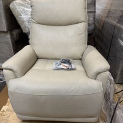 Sanders Leather Power Recliner with Power Headrest