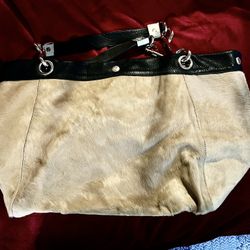 Just Like Authentic, All Fur Leather Beautiful Hardware, Jimmy Choo Tote Bag, In Like New Condition $95