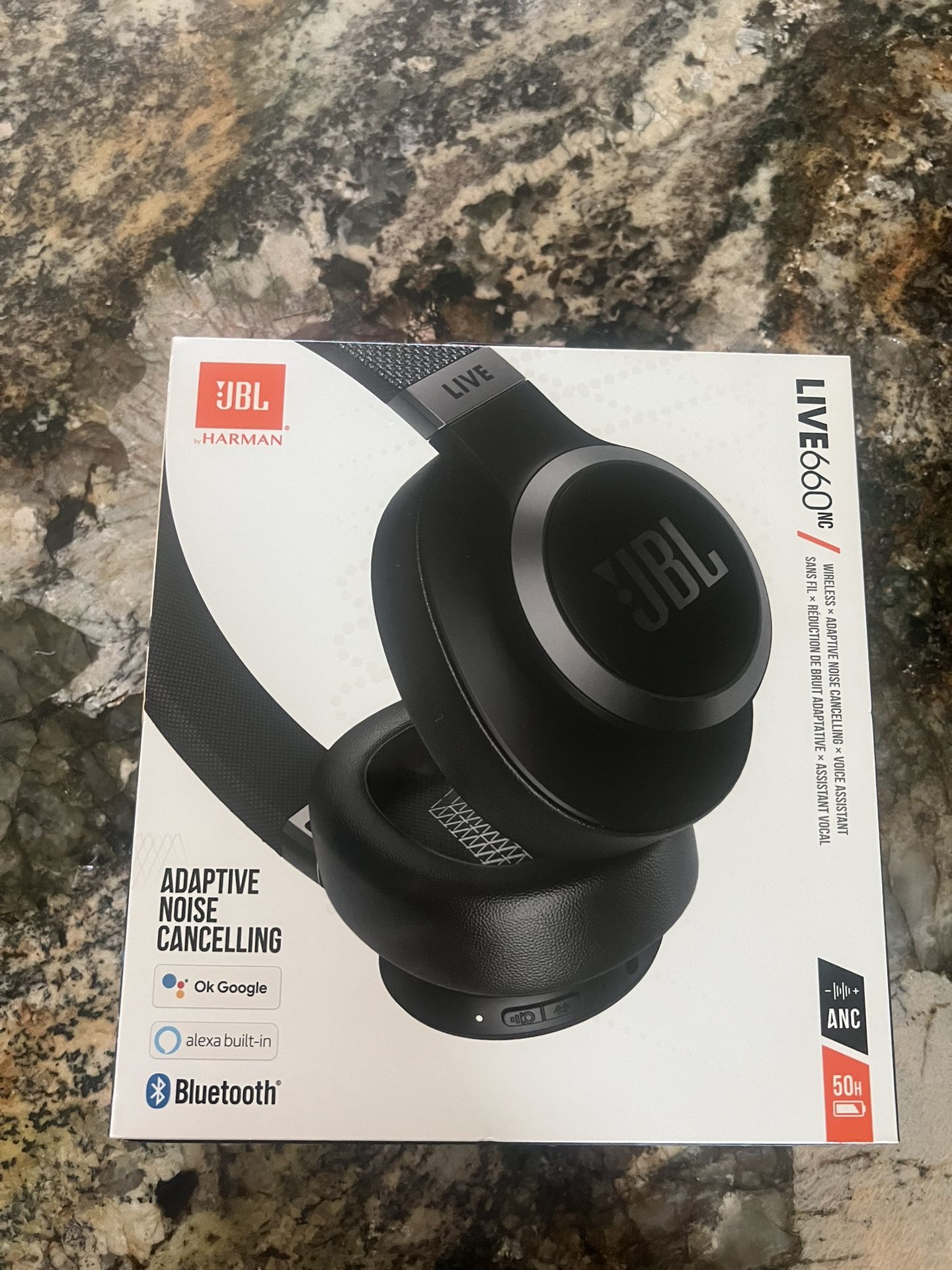 JBL Live 660NC Black Wireless Headphones (Retail $180)