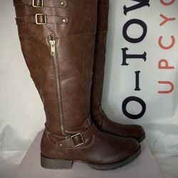 Justfab Brown Knee-High Boots SZ 7