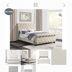 Queen Upholstered Bed Frame 