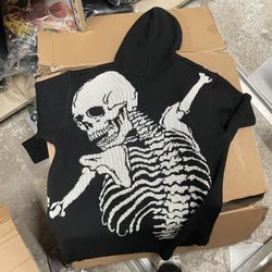 Knitted Black Godspeed Ride Or Die Hoodie