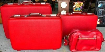 Vintage Mid Century American Tourister 4-Piece Luggage Set