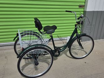 Adult Tricycle with Front and Rear Baskets