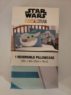Star Wars Mandalorian Standard Pillowcase Reversible Super Soft