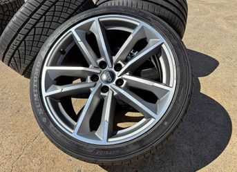 FREE DELIVERY OEM SET 4X 2022 Audi S5 19 Inch Machined OEM Wheels Rims Tires 255/35/19 90%