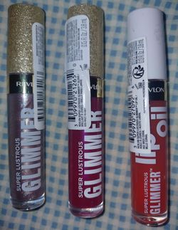 Revlon Super Lustrous Glimmer Lip Oils - 3ct