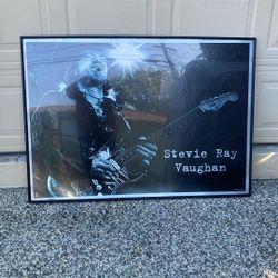 Stevie Ray Vaughan Poster In A Frame 54 Inches 38 1/2 inches wide