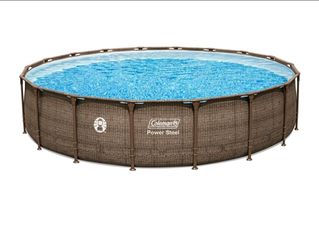 Coleman Power Steel 18 ft. x 48 in. Round Metal Frame Above Ground Pool Set