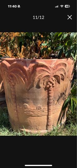 Huge Pots, Huge Bench , yard decorations