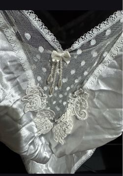 White Satin Lace Lingerie Bodysuit