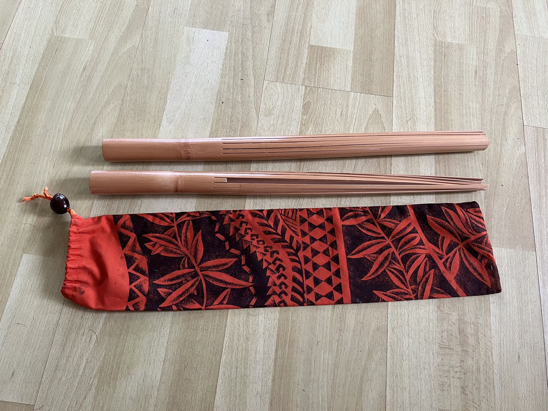 Hawaiian Hula Pu’ili Bamboo Sticks with bag
