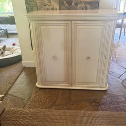 Two piece solid wood armoire