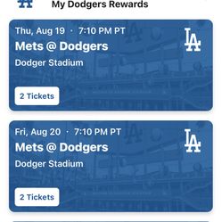 Dodgers Vs Mets And Pirates $30 Each
