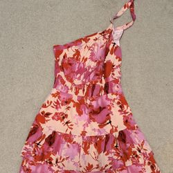 Pretty Garden One Shoulder Dress