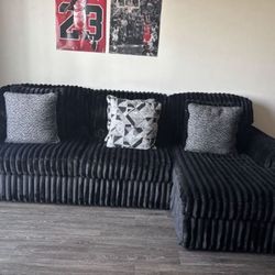 Black Corduroy Couch
