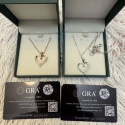 LAVALE Moissanite Necklaces for Women 14K Gold Heart Necklace