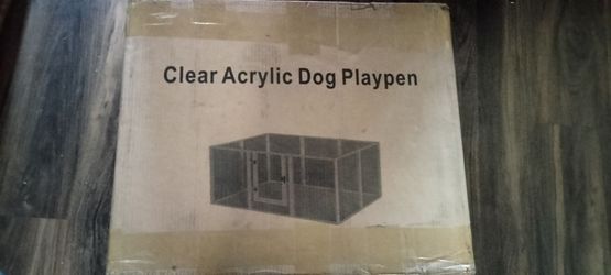 Clear Acrylic Dog Playpen