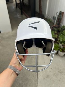Easton White Batting Helmet with Face Guard