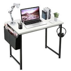 ‼️31'' Computer Desk rusitc table Home Office Writing Workstation PC Laptop White