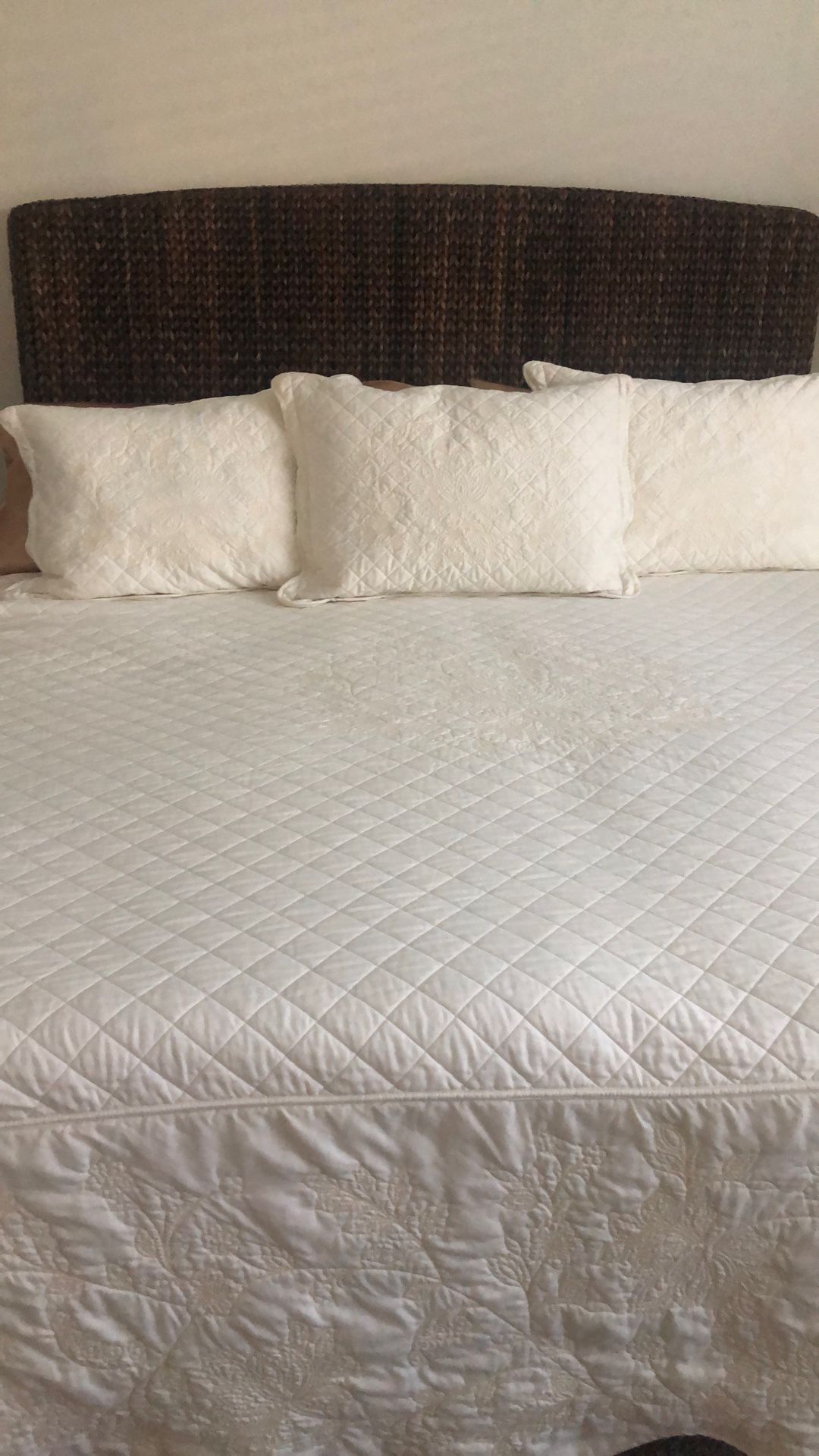 Sea grass Headboard And Chair