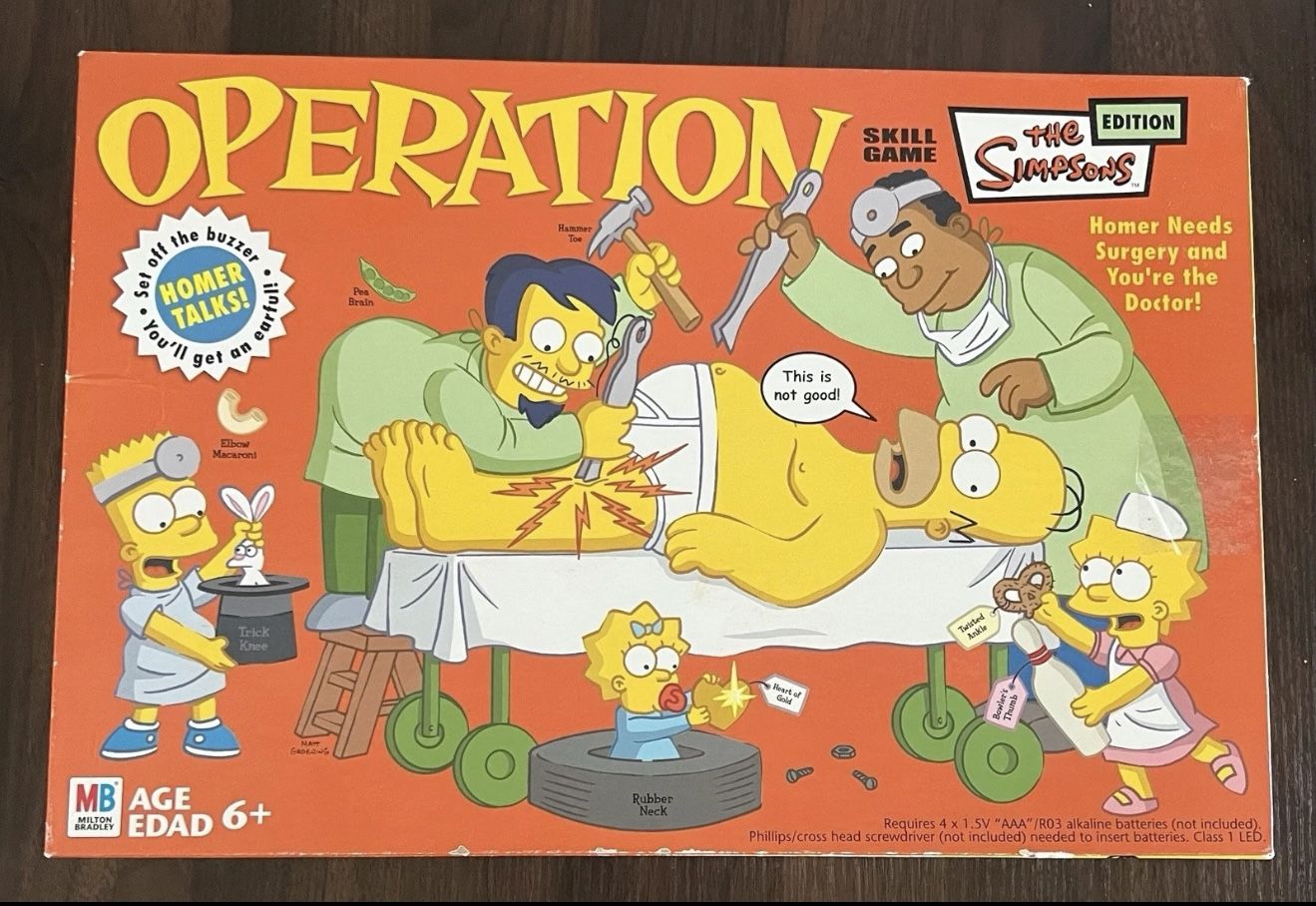The Simpsons Operation Edition Talking Board Game Tested Working
