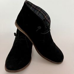 Lucky Brand Ashbee Chukka Boot Crepe Sole Women Size 6.5  Black Suede Lace up