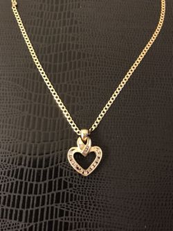 Heart pendant, 10k gold with diamonds, no chain