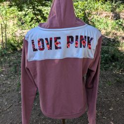 Victoria's Secret Summer Hibiscus Pink Terry Cloth Jacket