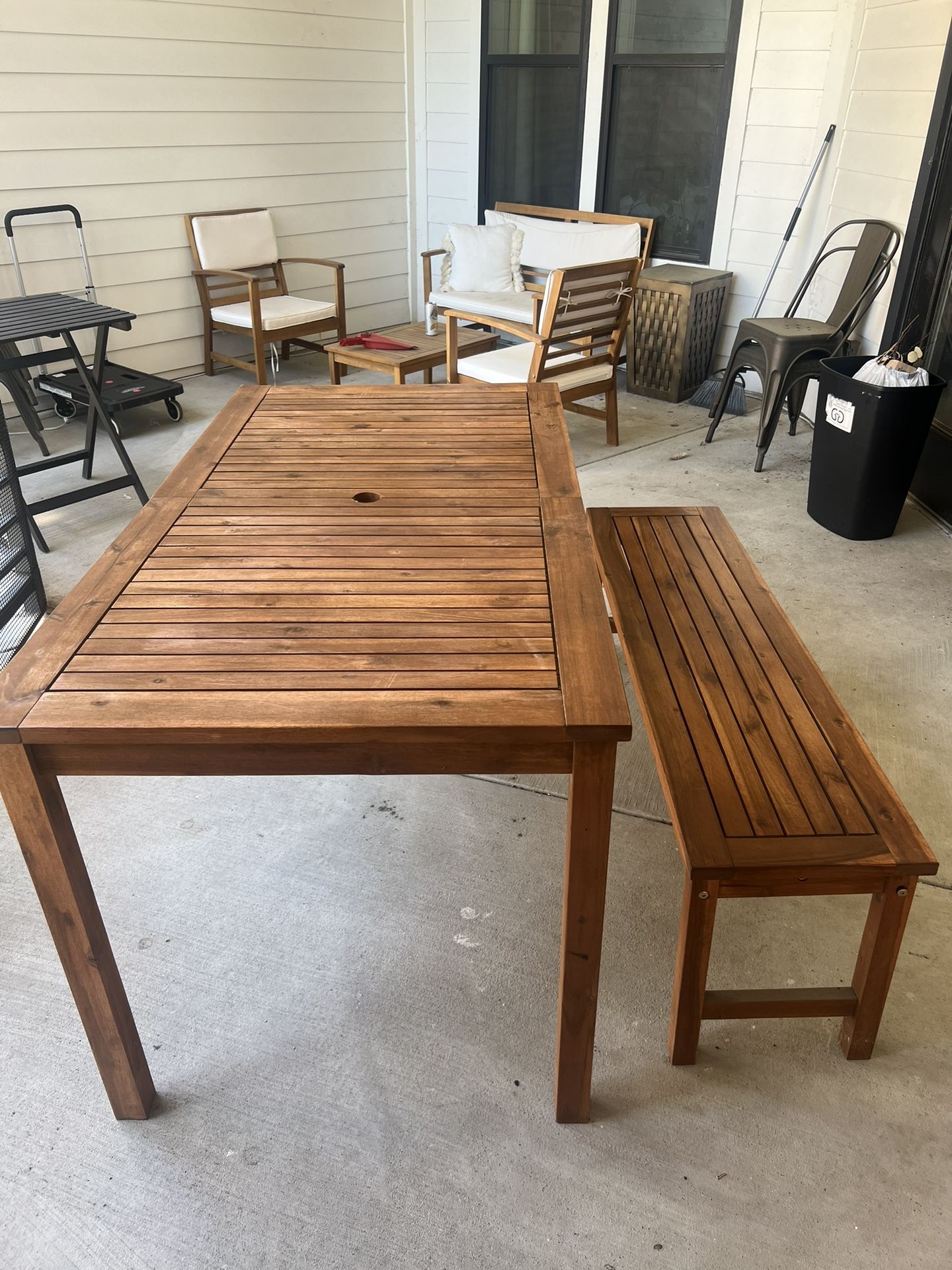 Patio Table and Bench 