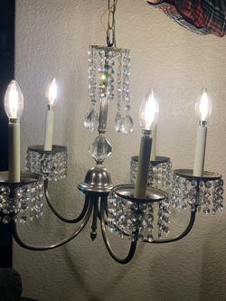 Halcolite Company Chicago  - Vintage 5-Light Crystal Chandelier