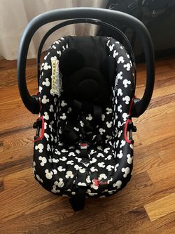 mickey mouse car seat infant light 'n comfy luxe