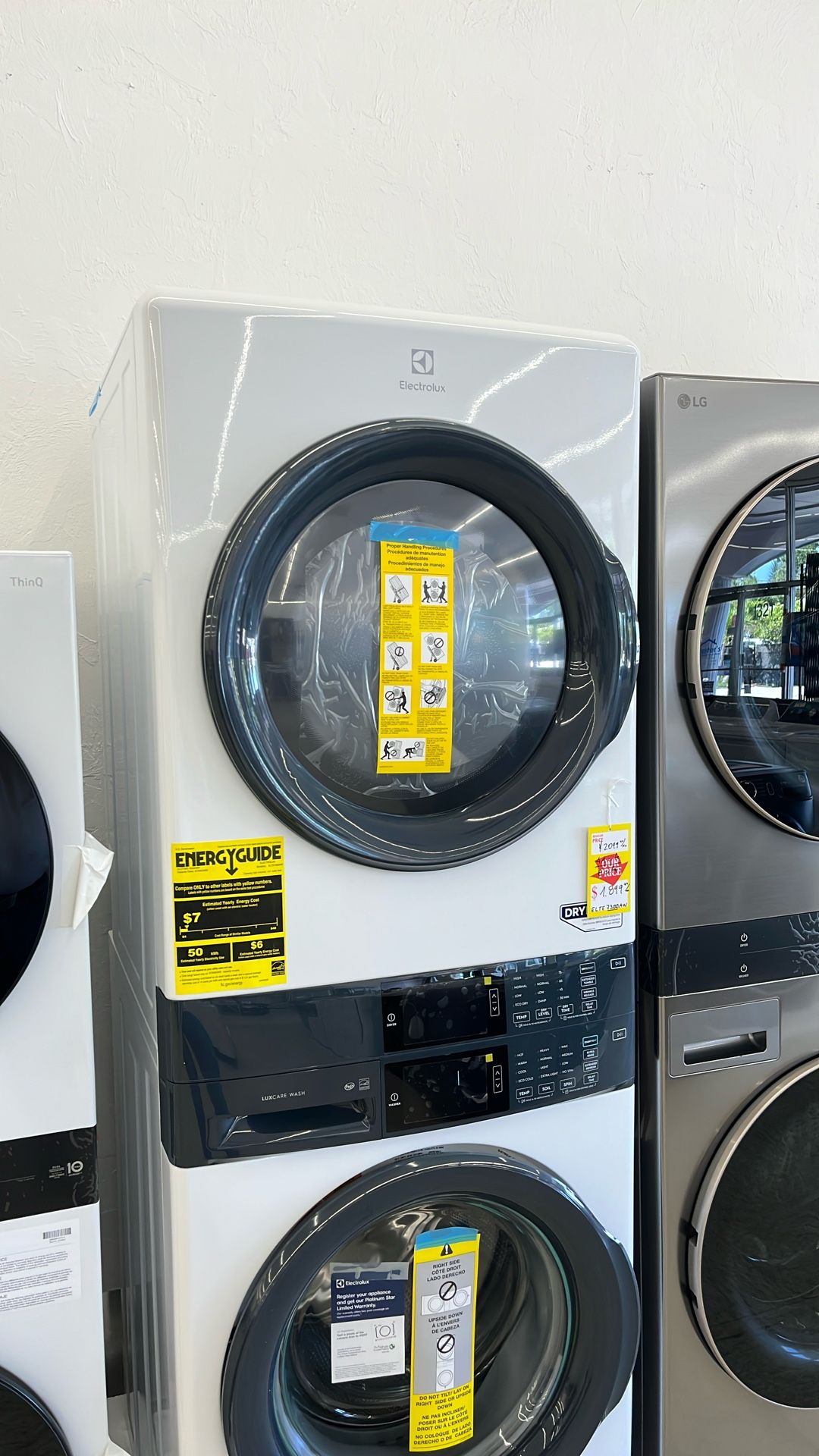 New ELECTROLUX TowerWash Washer And Dryer Stackable- Financing Available
