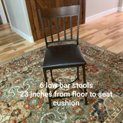 6 Wrought Iron Bar Chairs