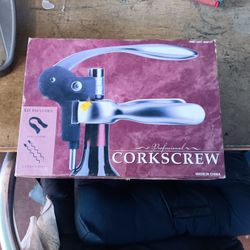 professional corkscrew kit with foil cutter & 2 cork screw
