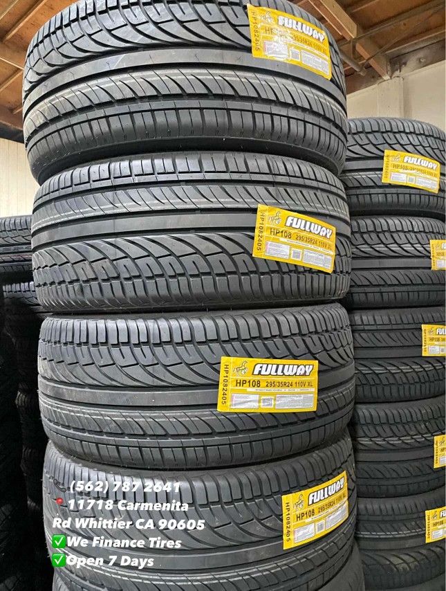 295/35/24 FULLWAY Set of Tires Installed and Balanced Set de Llantas Nuevas Instaladas y Balanceadas